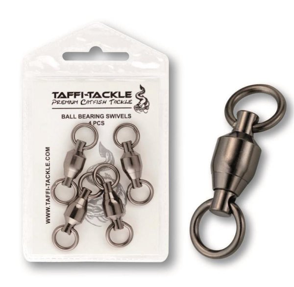 Grundpreis: 1,75€/Stck. Taffi Tackle Ball Bearing Swivel with safety Snap 
