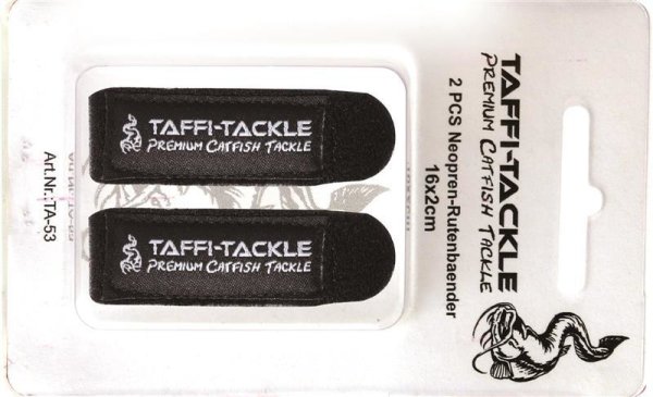 Transportbänder für Wallerruten 2 Stück Taffi Tackle Rutenbänder 